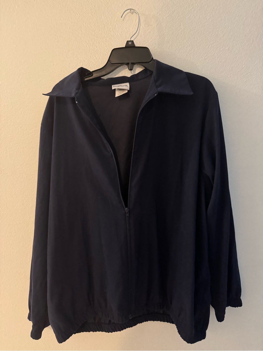 BonWorth Men's Navy Zip-Front Lightweight Jacket